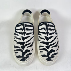 Saint Laurent Paris Zebra Venice Slip On Sneakers