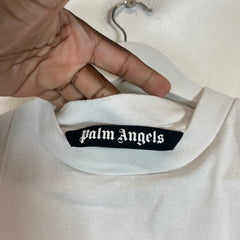 Palm Angels White Sprayed Logo T-shirt Size L