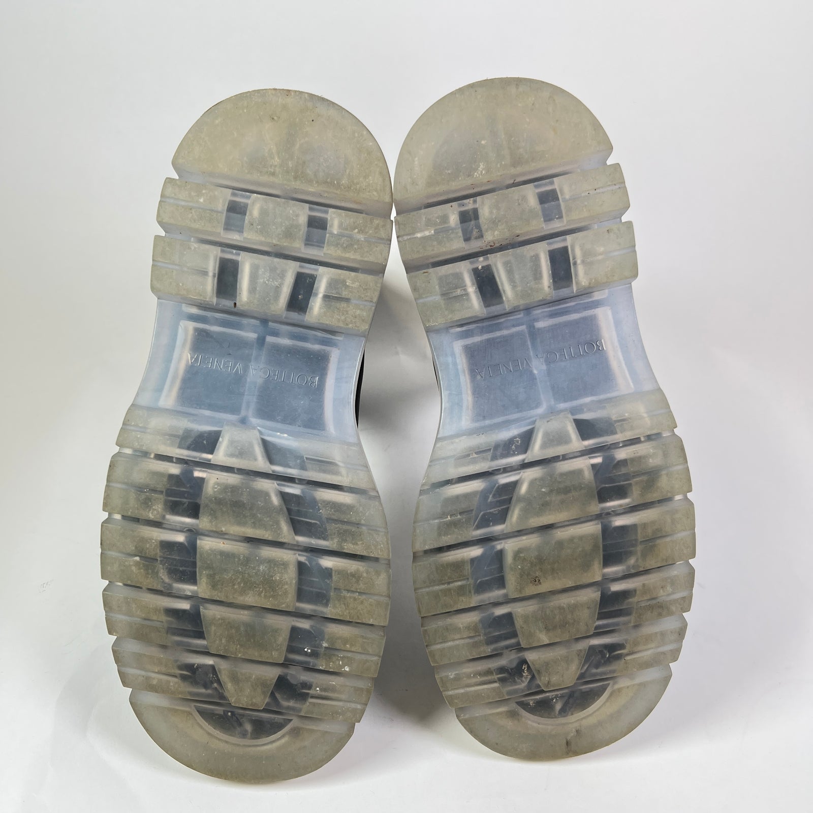 Bottega Veneta Clear Sole Leather Tire Boots