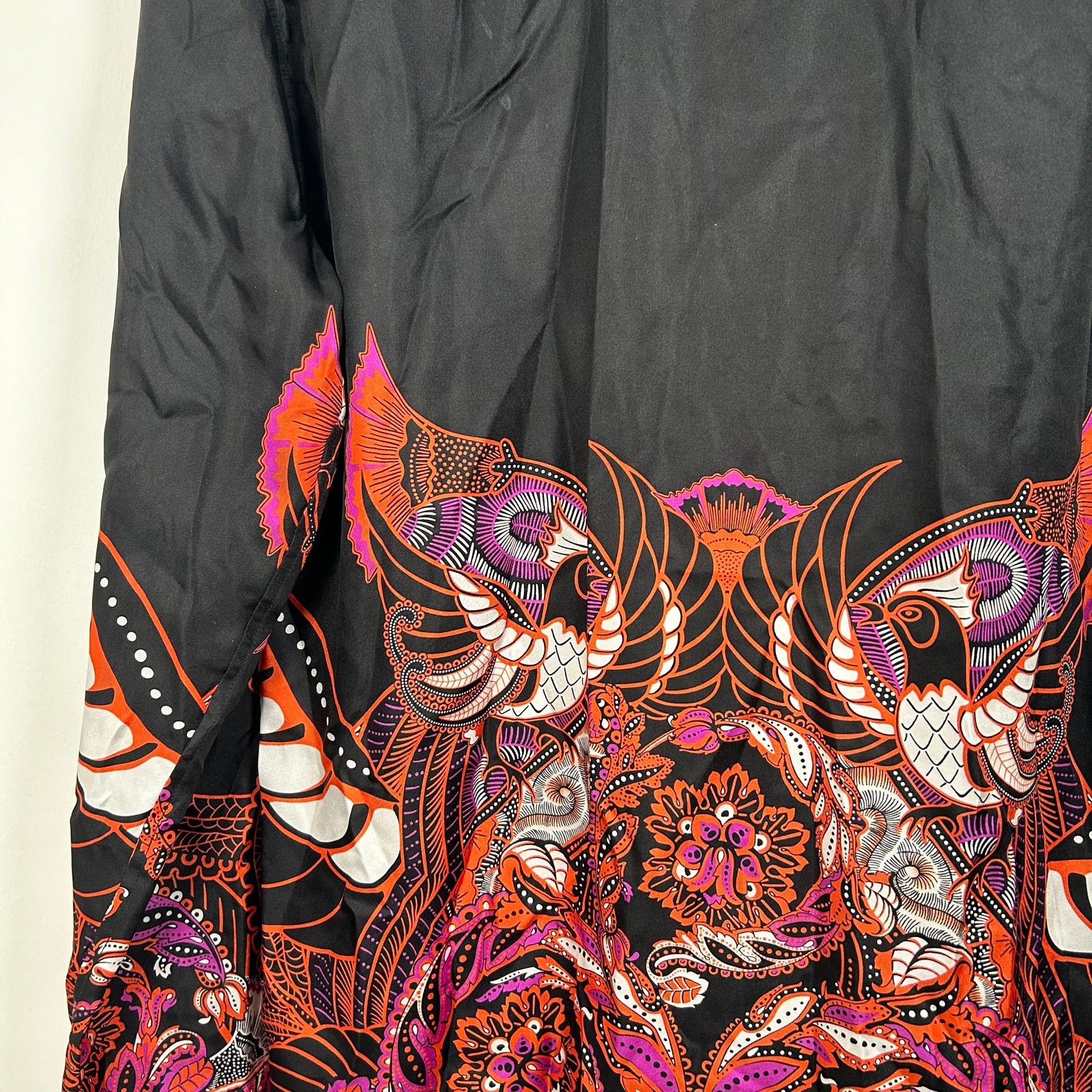 Versace Orange SIlk Button Up Shirt Size M