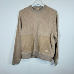 Burberry Tan Patchwork Wool Sweater Size S
