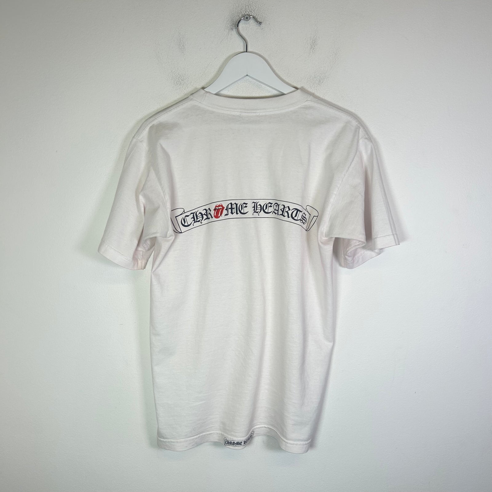 Chrome Hearts x Rolling Stones Vintage White Logo Pocket T-Shirt Size M
