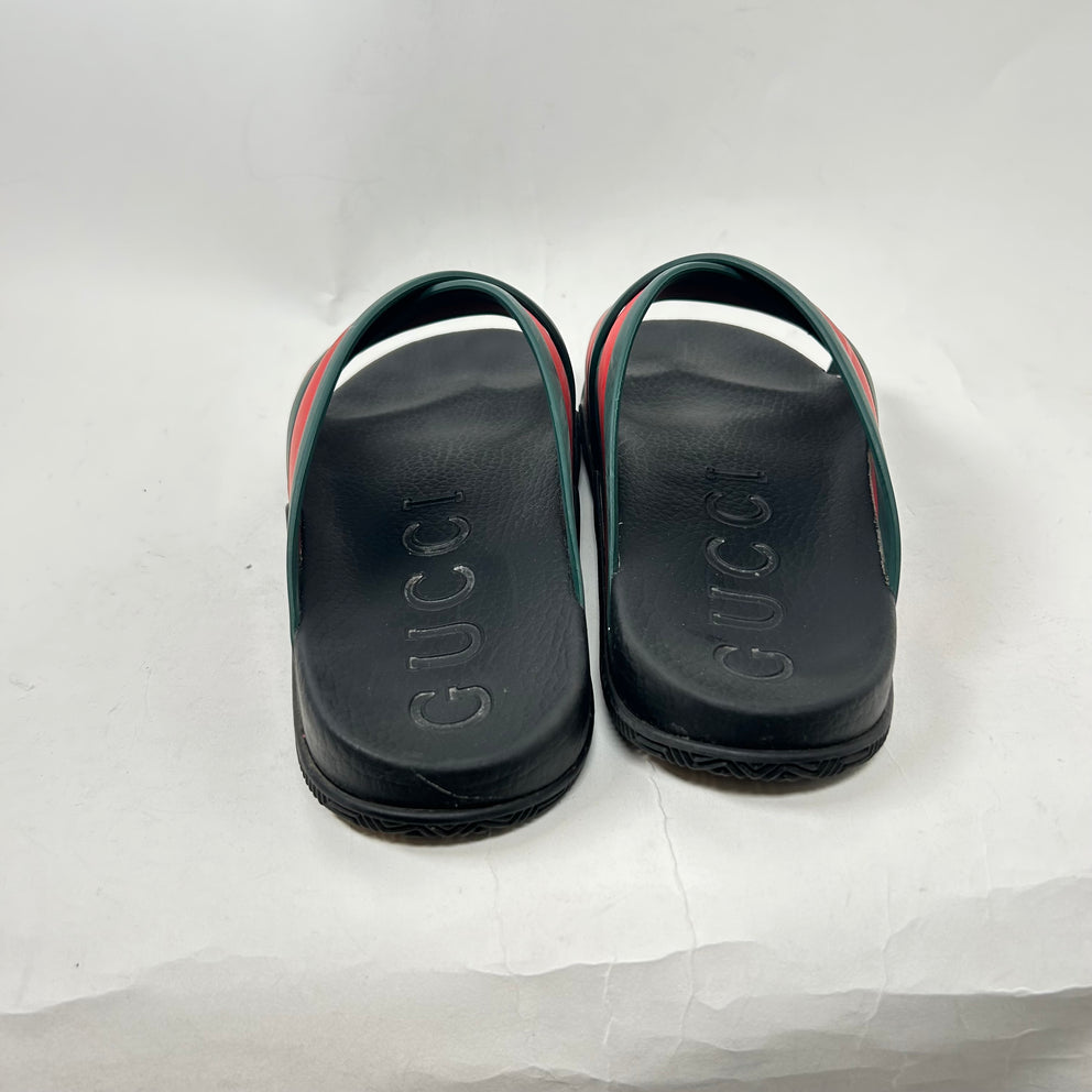 Gucci Rubber Web Slides Size GG 8