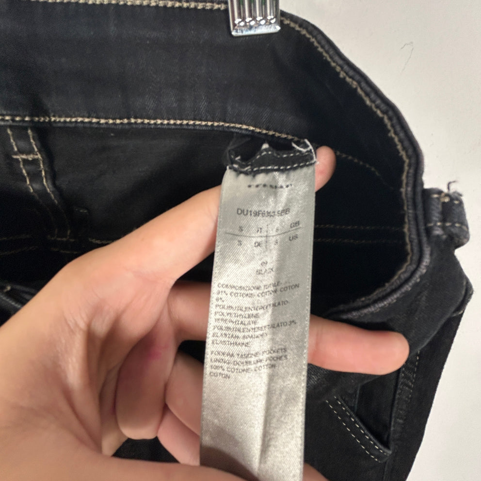 Rick Owens Black Nagakin Wax Tyrone Detroit Denim Size S