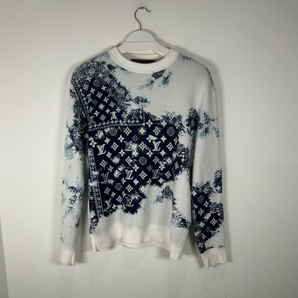 Louis Vuitton Monogram Bandana Intarsia Knit Crewneck Size S