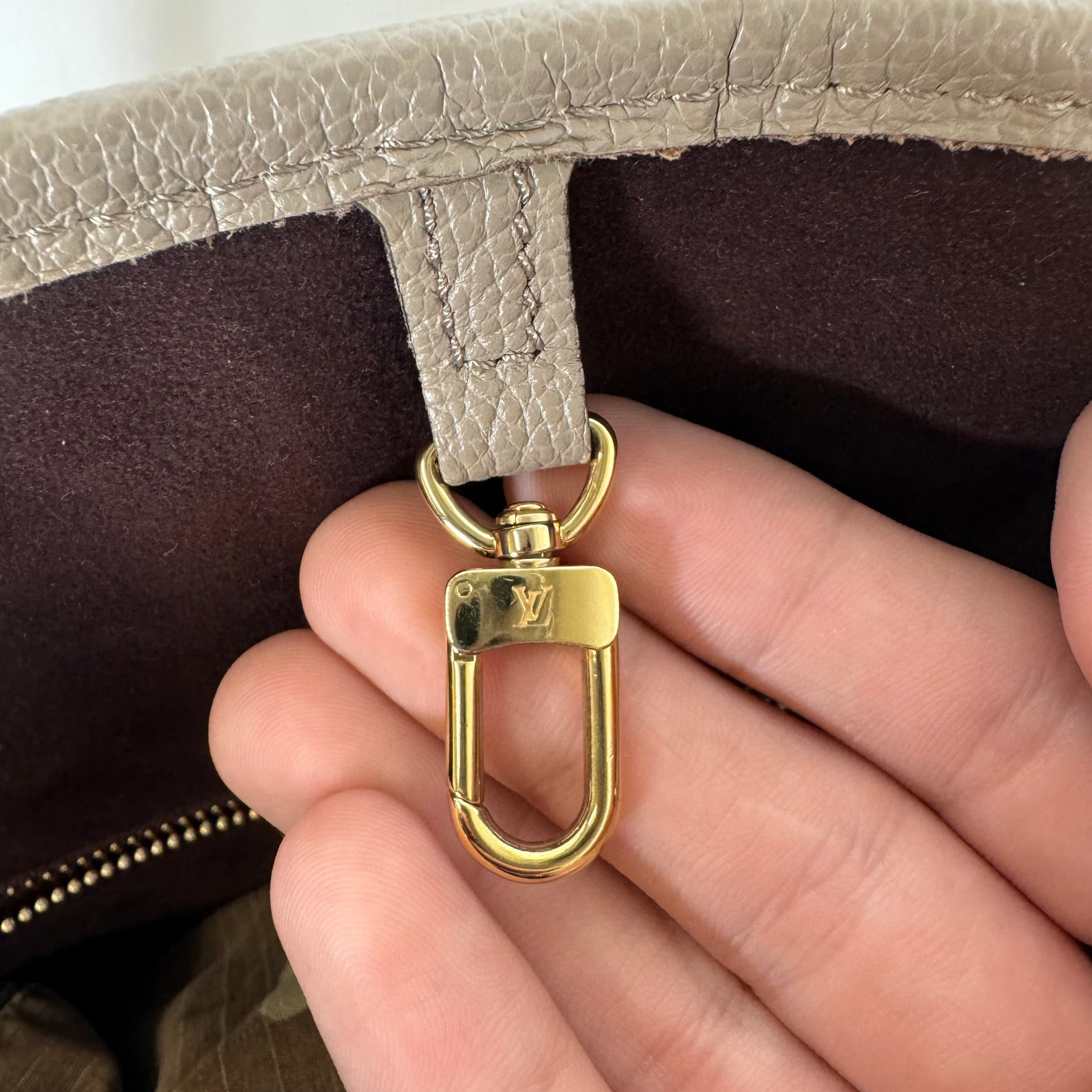Louis Vuitton Taupe Monogram Empreinte MM Neverfull