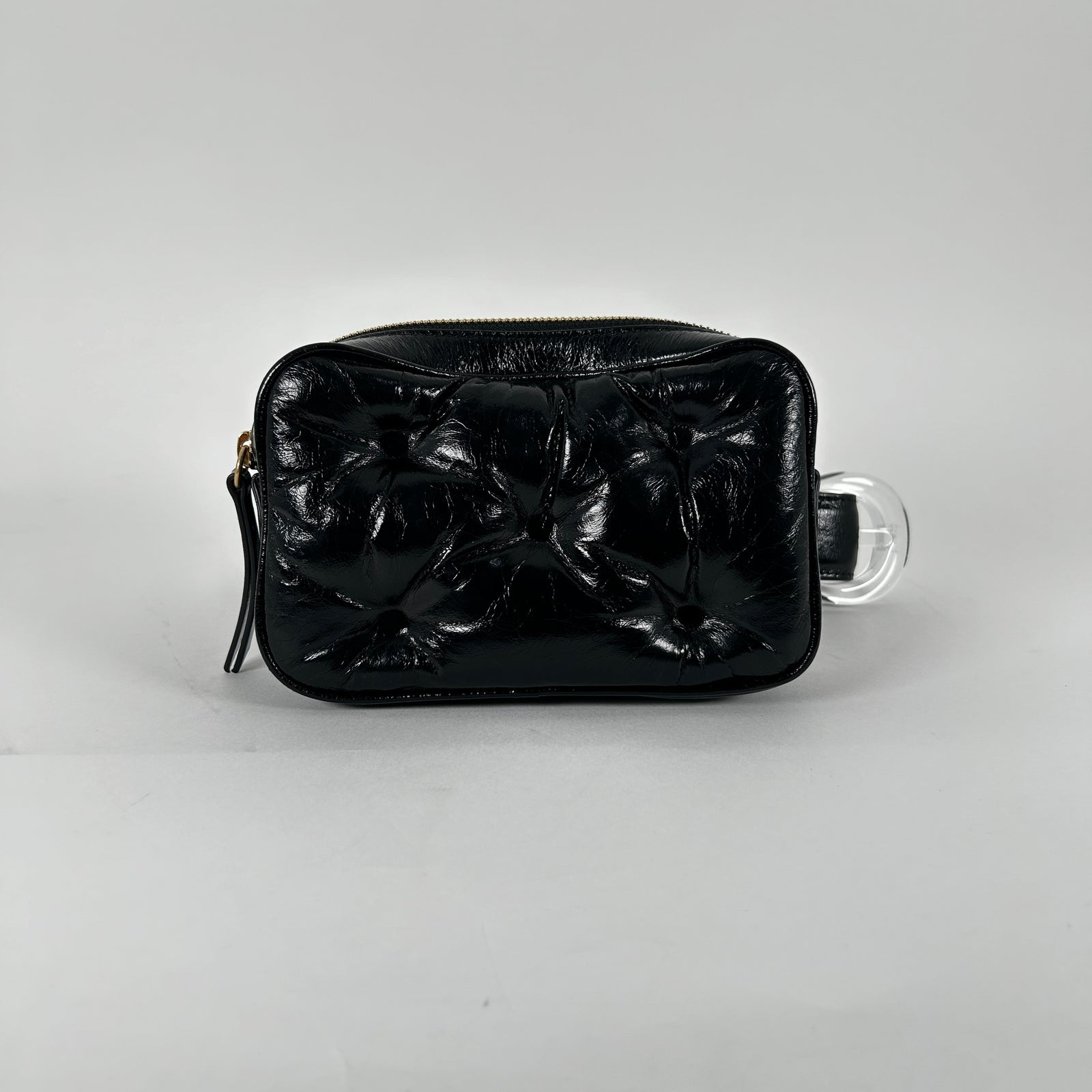 Maison Margiela Black 'Glam Slam' Patent Leather Bag