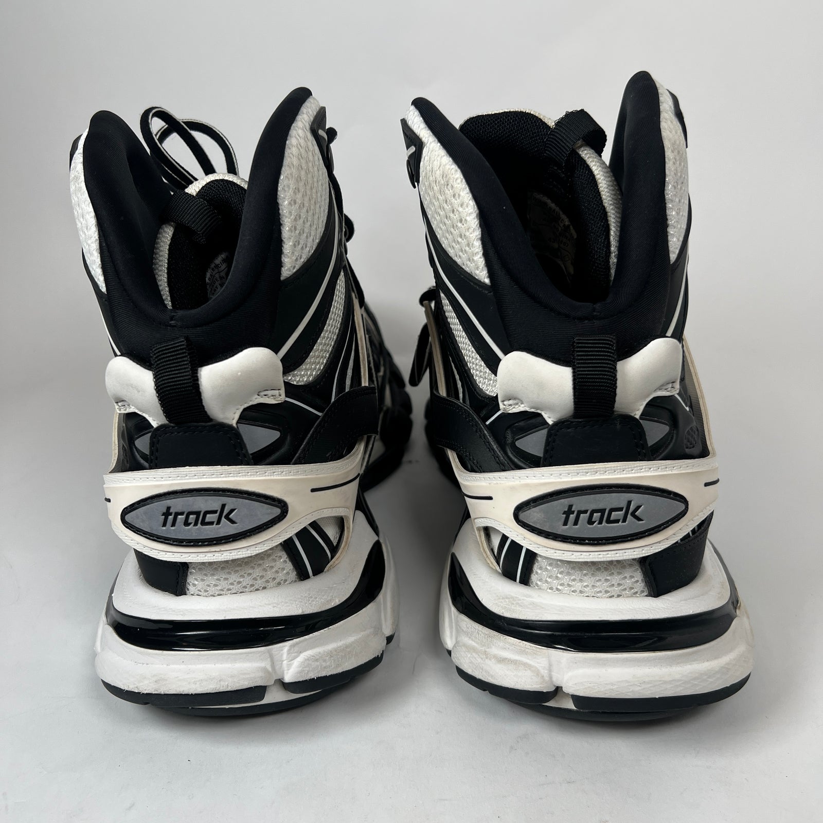 Balenciaga White/Black Hike High-Top Track Sneaker Size 43