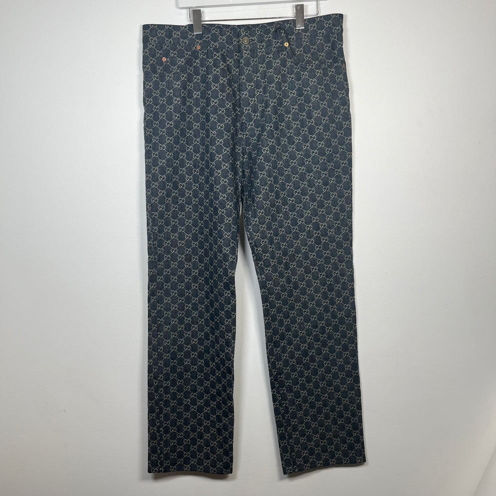 Gucci Indigo GG Denim Jeans Size 40