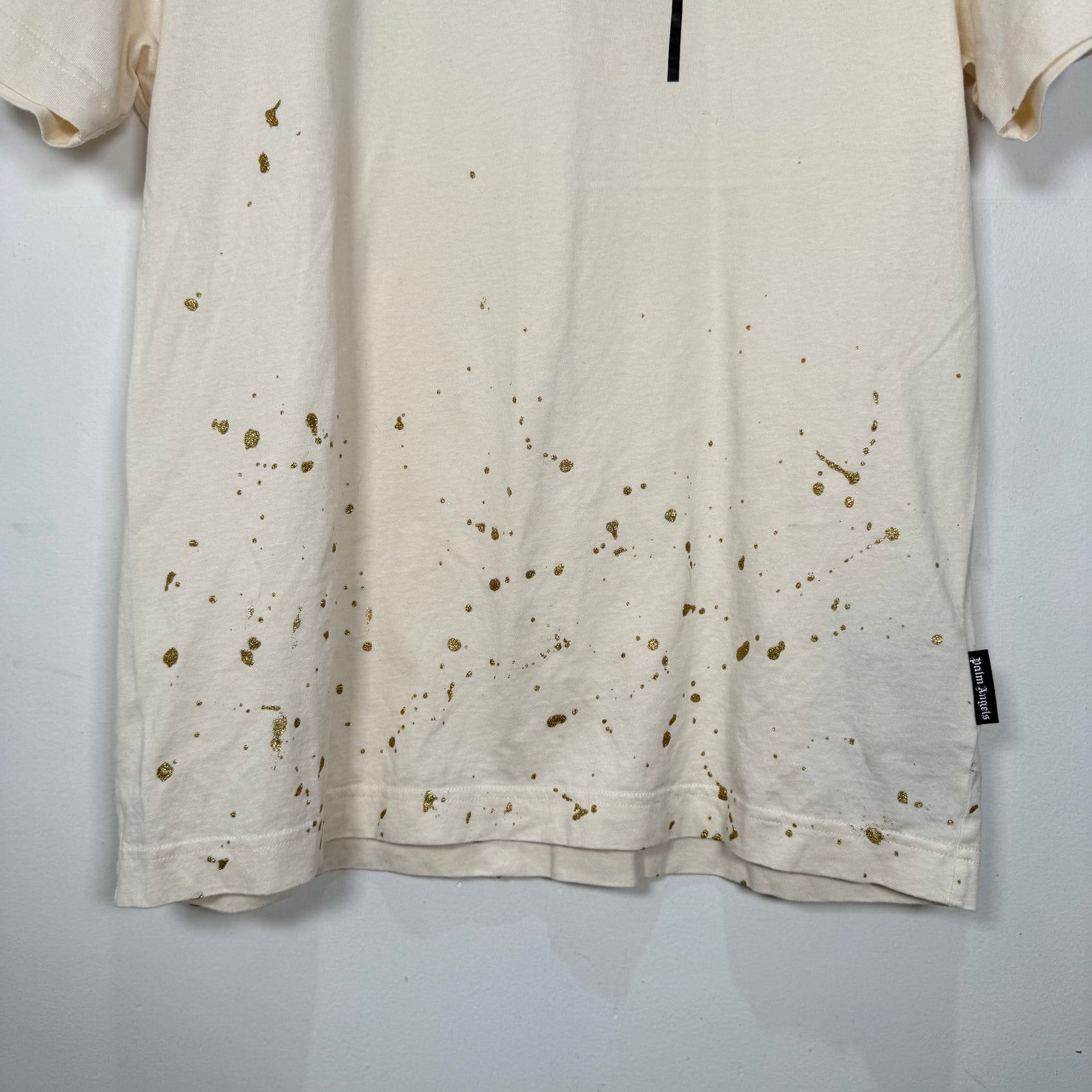 Palm Angels Gold Paint Splatter Size M
