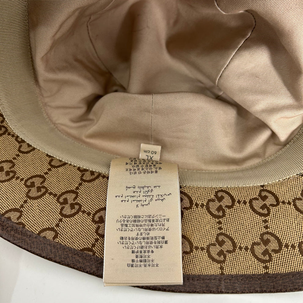 Gucci Brown GG Supreme Canvas Bucket Hat