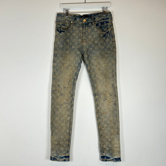 Purple Brand Lightwash Monogram Jeans Size 30