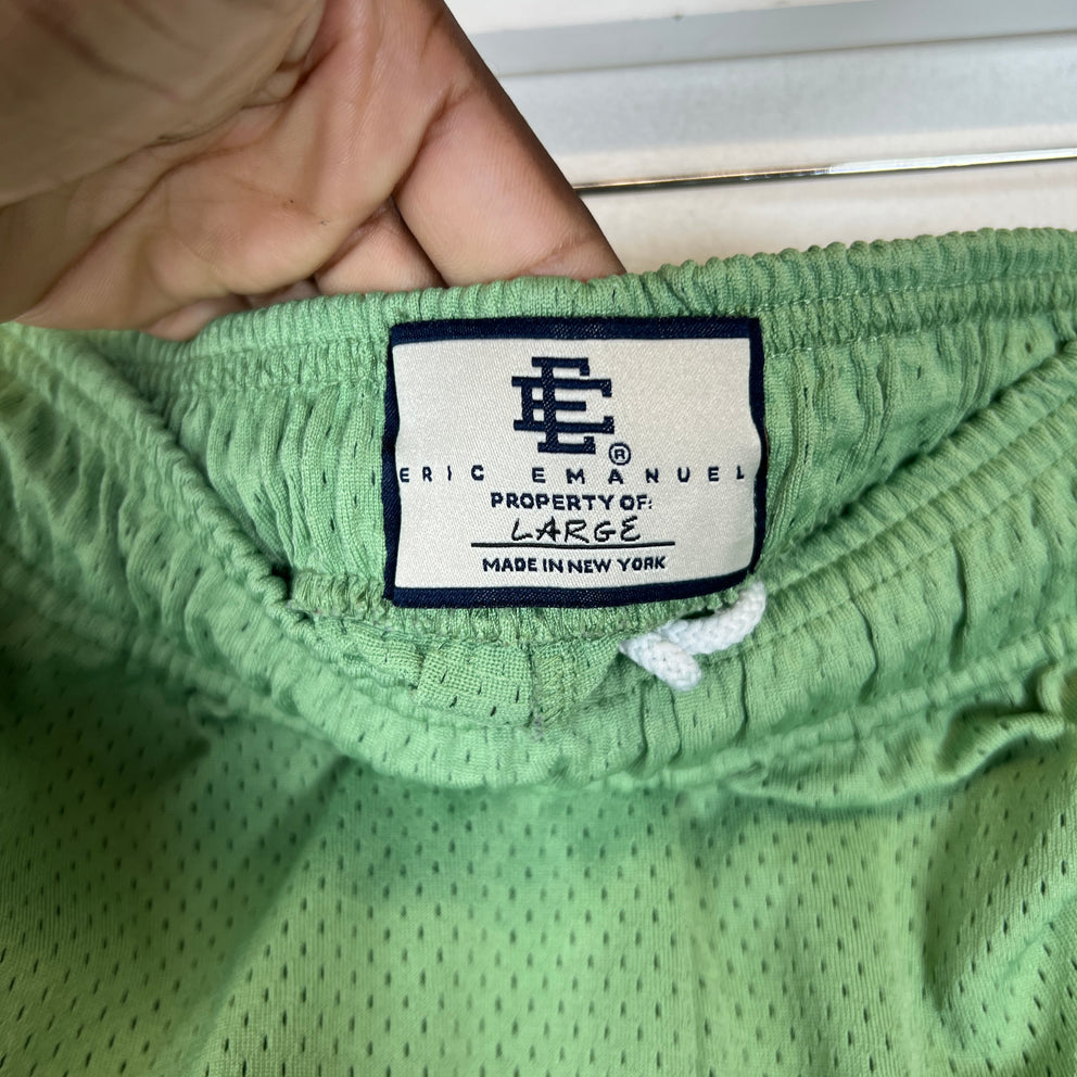 Eric Emanuel Green/Brown Mesh Shorts Size L