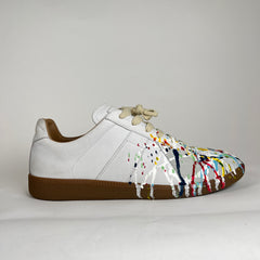 Maison Margiela White Paint Splatter Gats Size 42