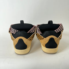 Lanvin Cheetah/Pink Curb Sneakers Size 43