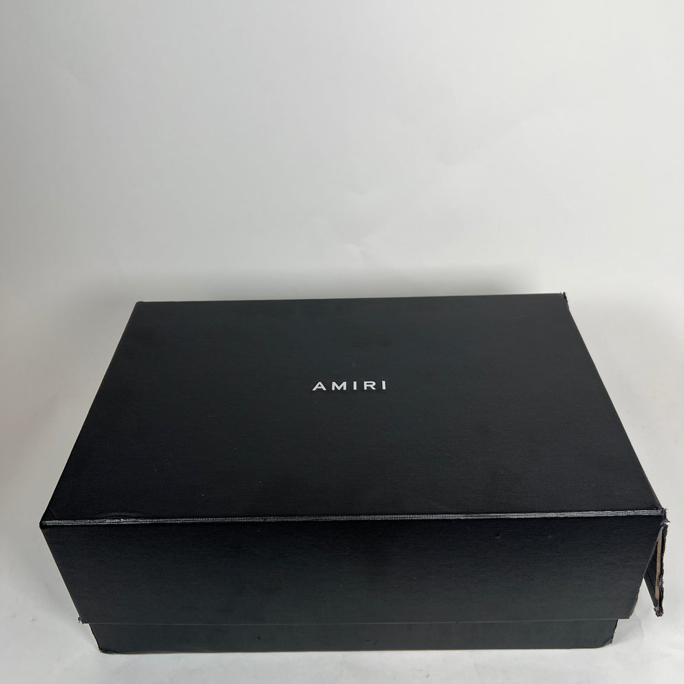 Amiri White/Green Skel Low-Top Sneaker Size 43