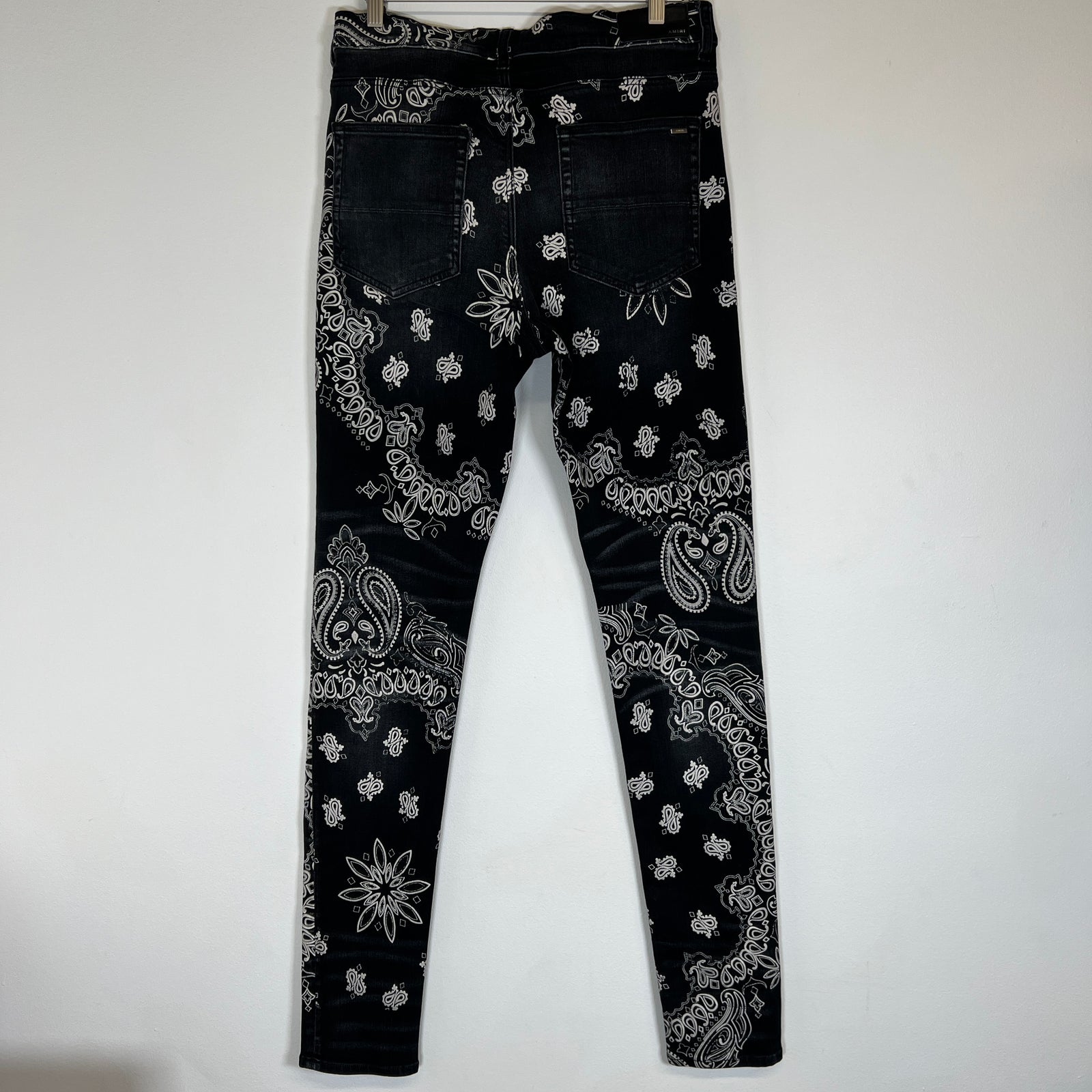 Amiri Paisley Black Jeans Size 36