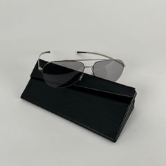 Christian Dior Homme Silver Aviator Sunglasses