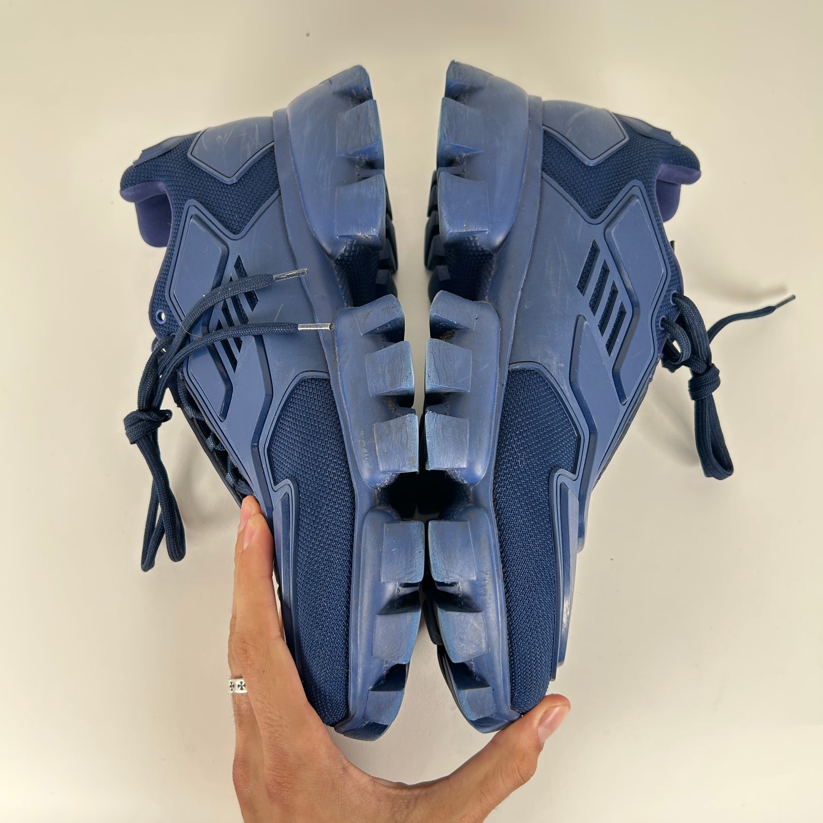 Prada Cloudbust Thunder Blue Low Tops Size 11