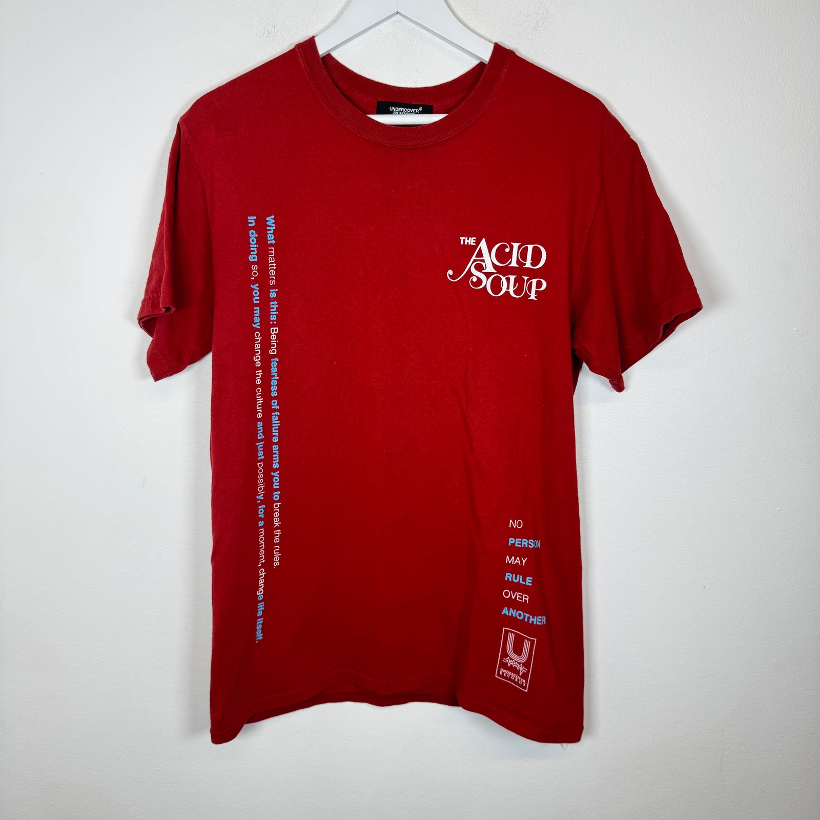 Undercover Red "The Acid Soup" T-shirt Size M