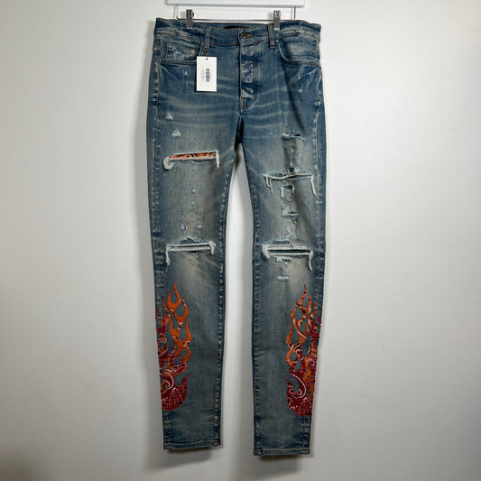 Amiri Flame Jeans Size 34