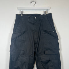 Rick Owens Black Stefan Cargo Pants Size 31