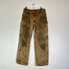 Carhartt Tan Thrashed Double Knee Carpenter Pants 002