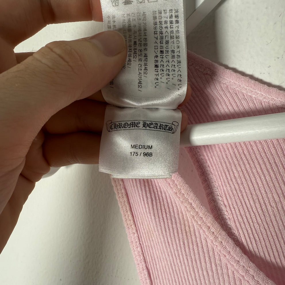 Chrome Hearts Pink T-Bar Tank-Top Size M