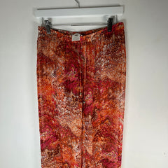 Celine SS03 Swirl Print Sheer Silk Pants Size M