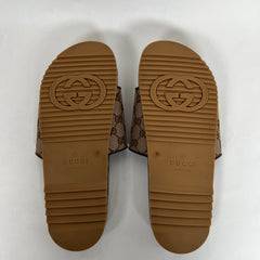 Gucci Beige GG Canvas Slide Size GG 10