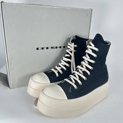 Rick Owens Black Canvas Double Bumper Ramones Size 12