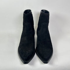Saint Laurent Black Suede Lukas Boots Size 43