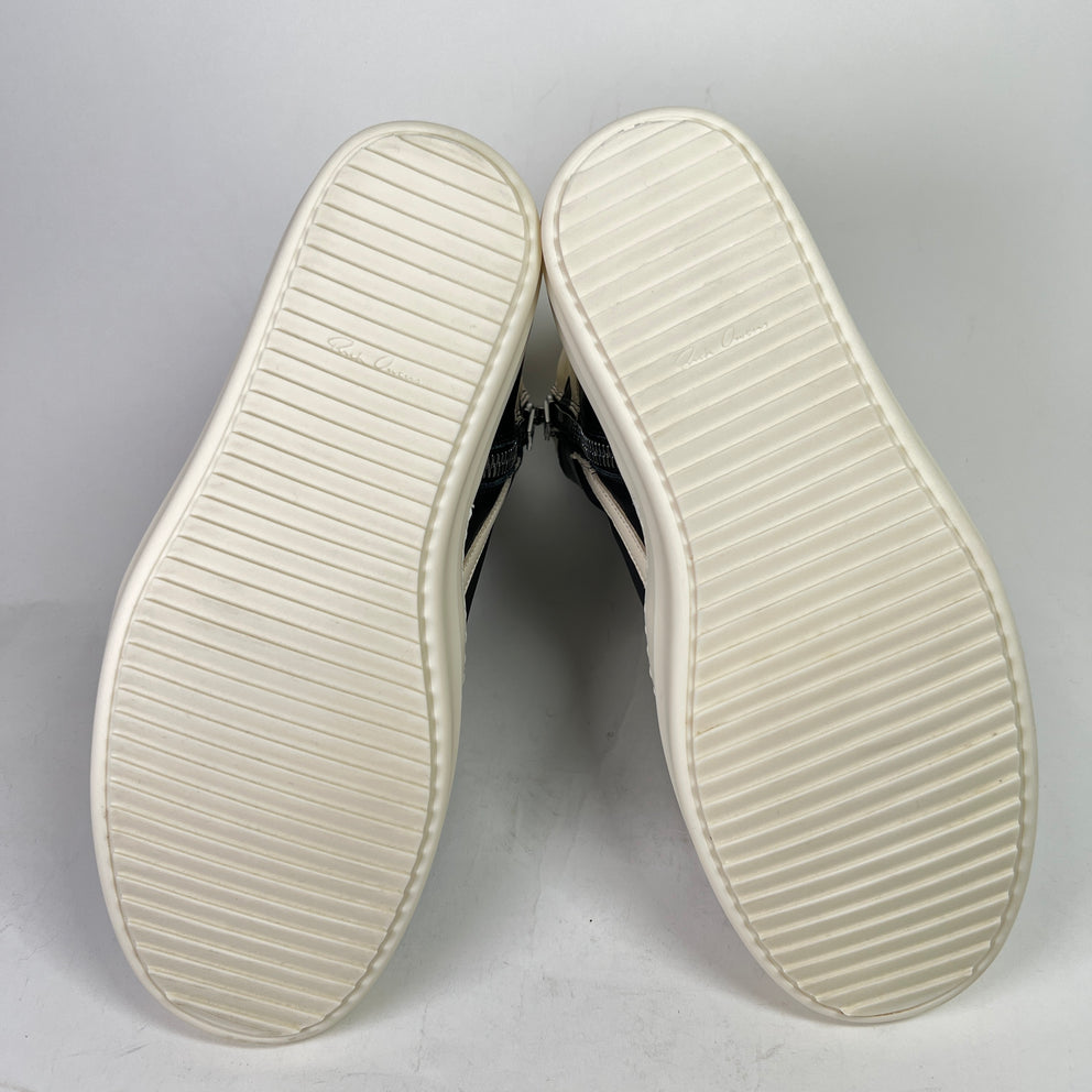 Rick Owens Black/Milk Geobasket Sneakers