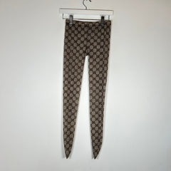 Gucci Beige GG Monogram Tights Size M