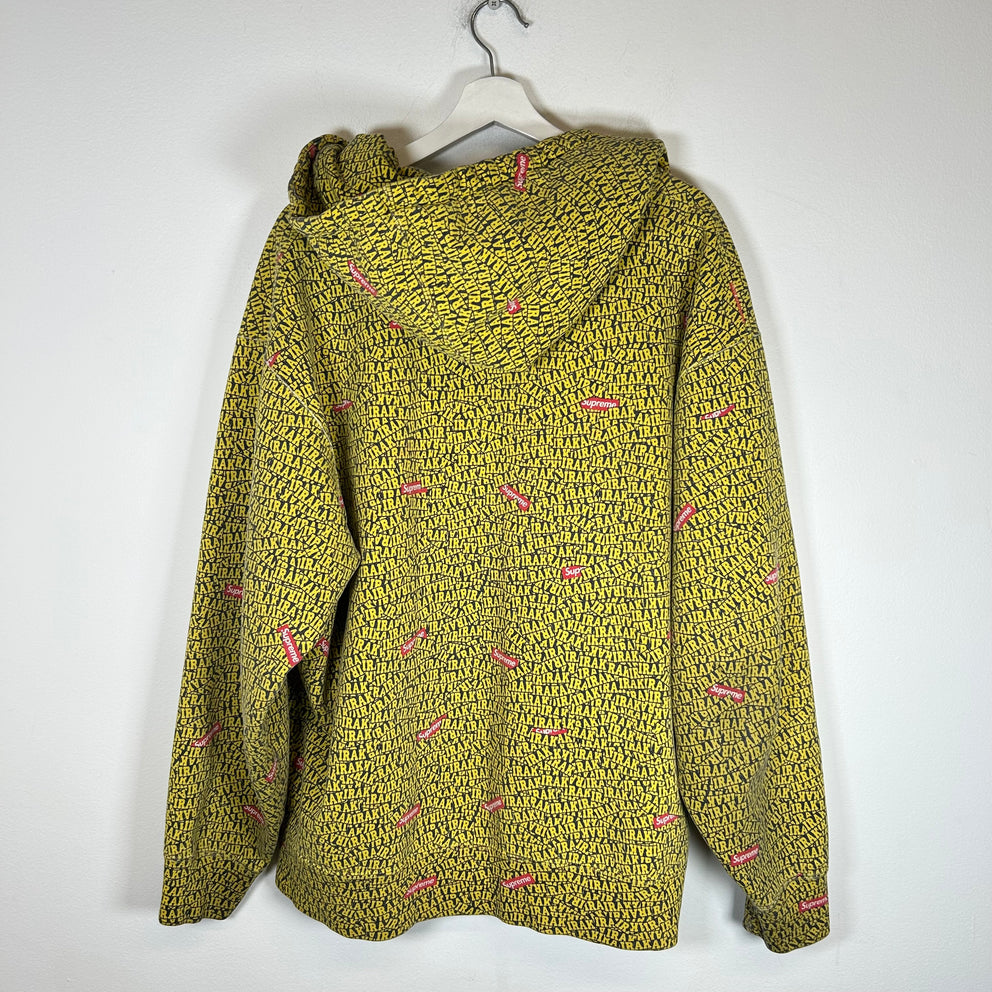 Supreme Yellow Irak Zip Up Hoodie Size XL