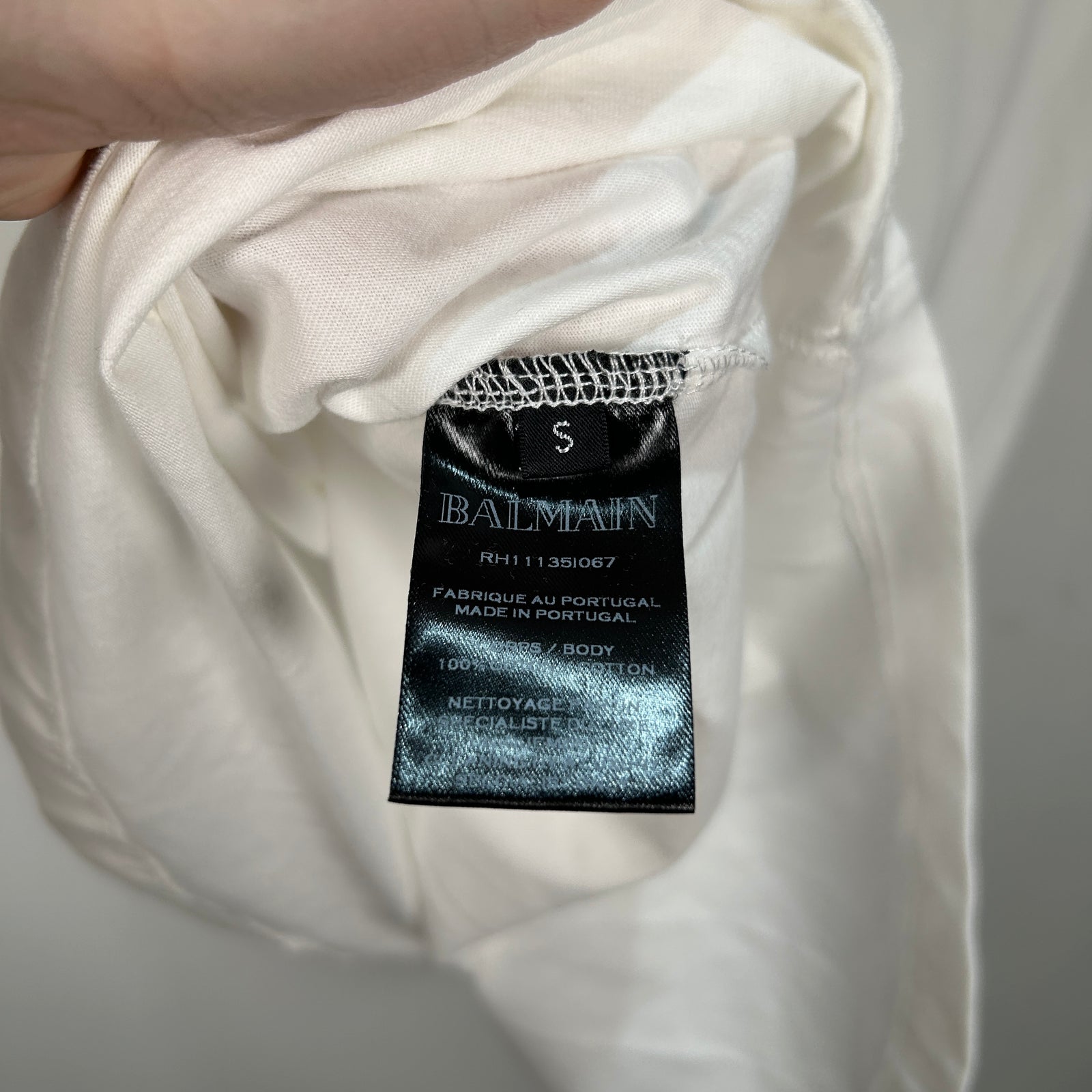 Balmain Iridescent Graphic T-Shirt Size S