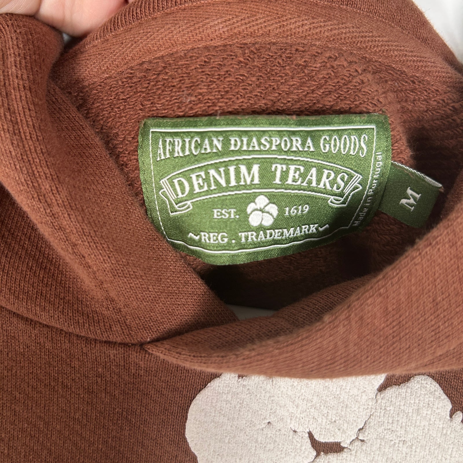 Denim Tears Brown Wreath Hoodie Size M