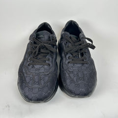 Gucci Triple Black Nylon GG Rhyton Sneaker Size GG 10.5