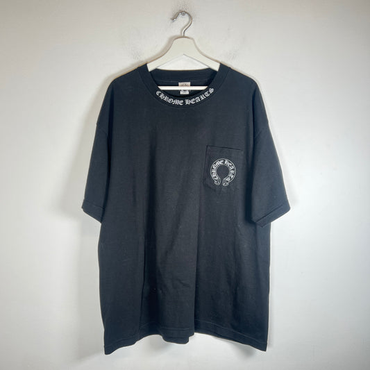 Chrome Hearts Black Vintage Malibu Floral Cross Metallic Print T-Shirt Size XXL