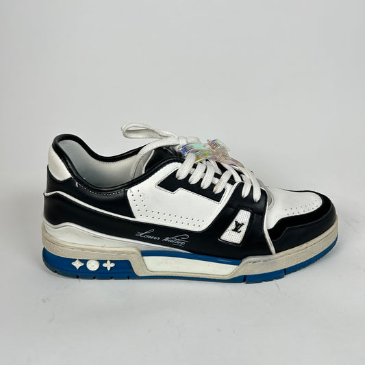 Louis Vuitton SS21 Blue/Black Virgil Upcycled LV Trainer Size LV 8