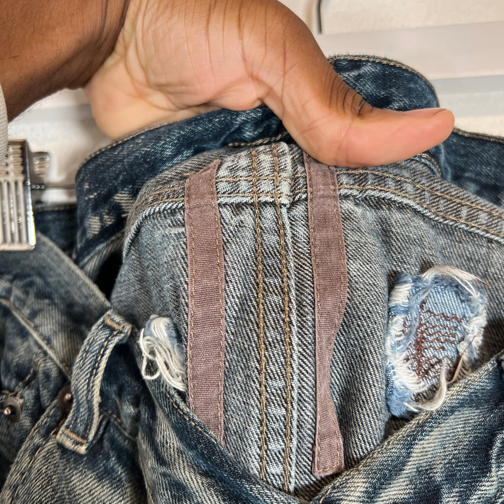 Rick Owens Blue Detroit Cut Size 34