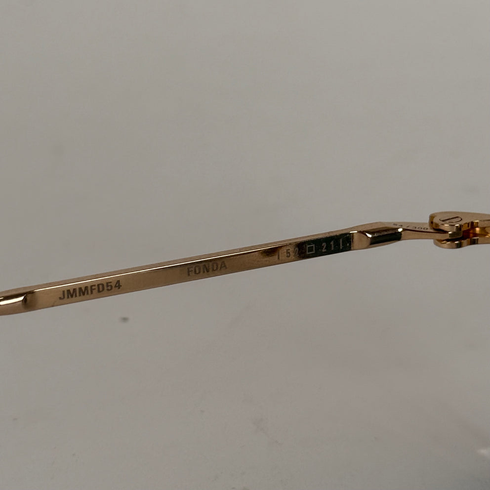 Jacques Marie Mage Titanium22 'Fonda' Gold Wire Frame Sunglasses