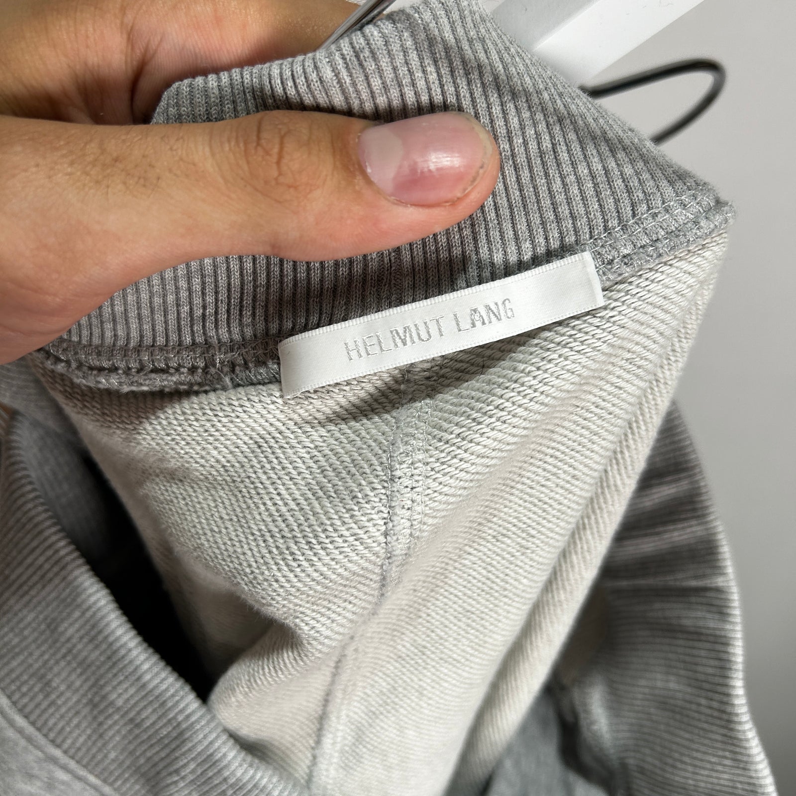 Helmut Lang Grey 3D Logo Sweatpants Size M