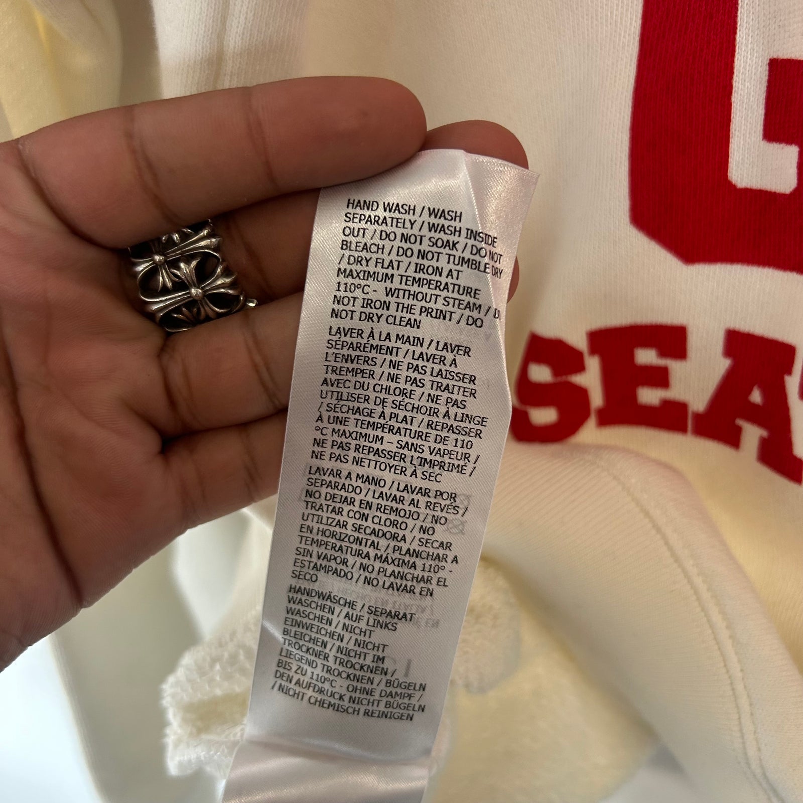 Gucci White 'Music Is Mine Seats Reclined' Sweatshirt Size S