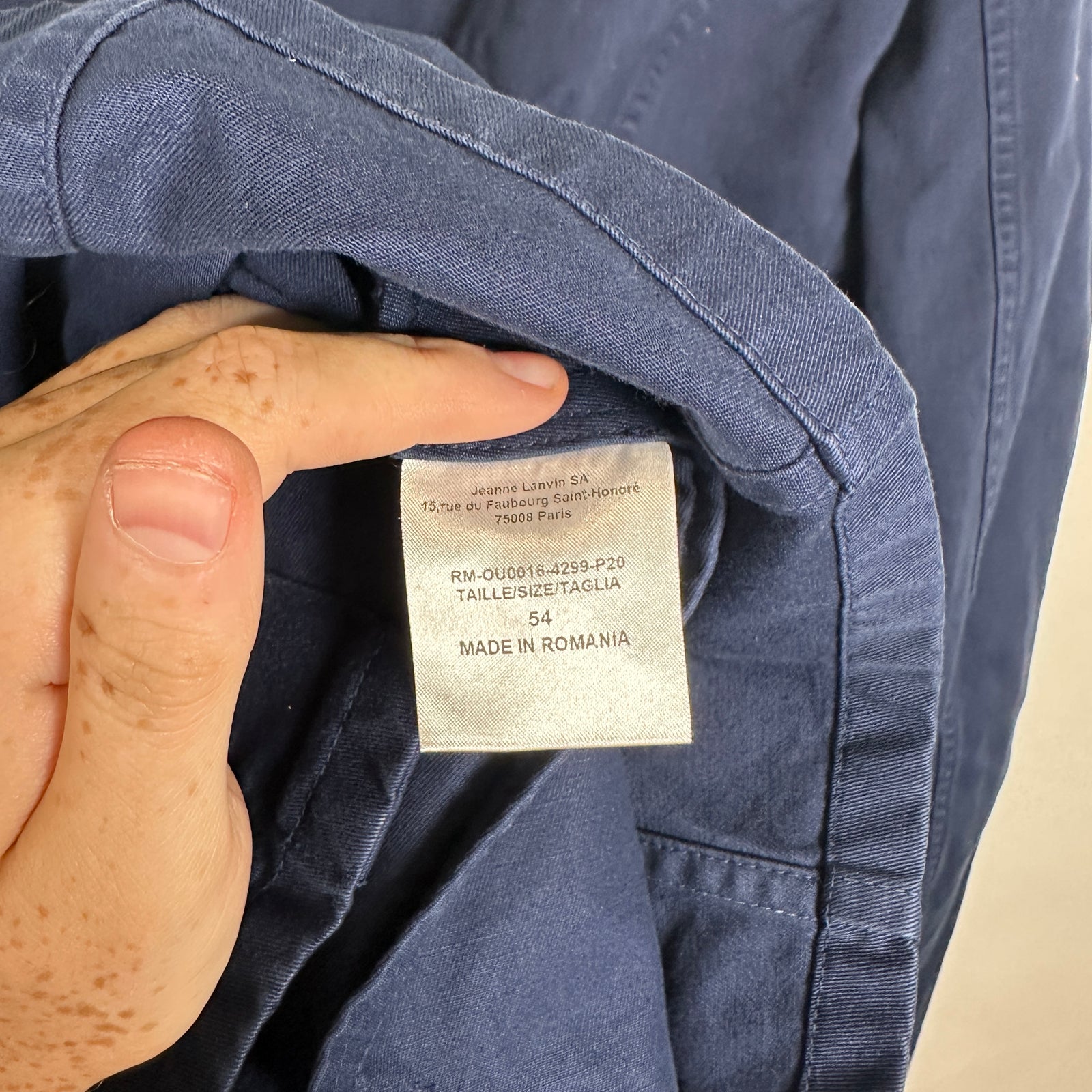 Lanvin Classic Pocket Logo Chore Jacket Size L