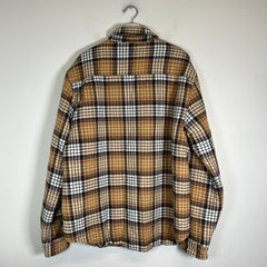 Stussy Copper Quilted Lined Plaid Shirt Size XL