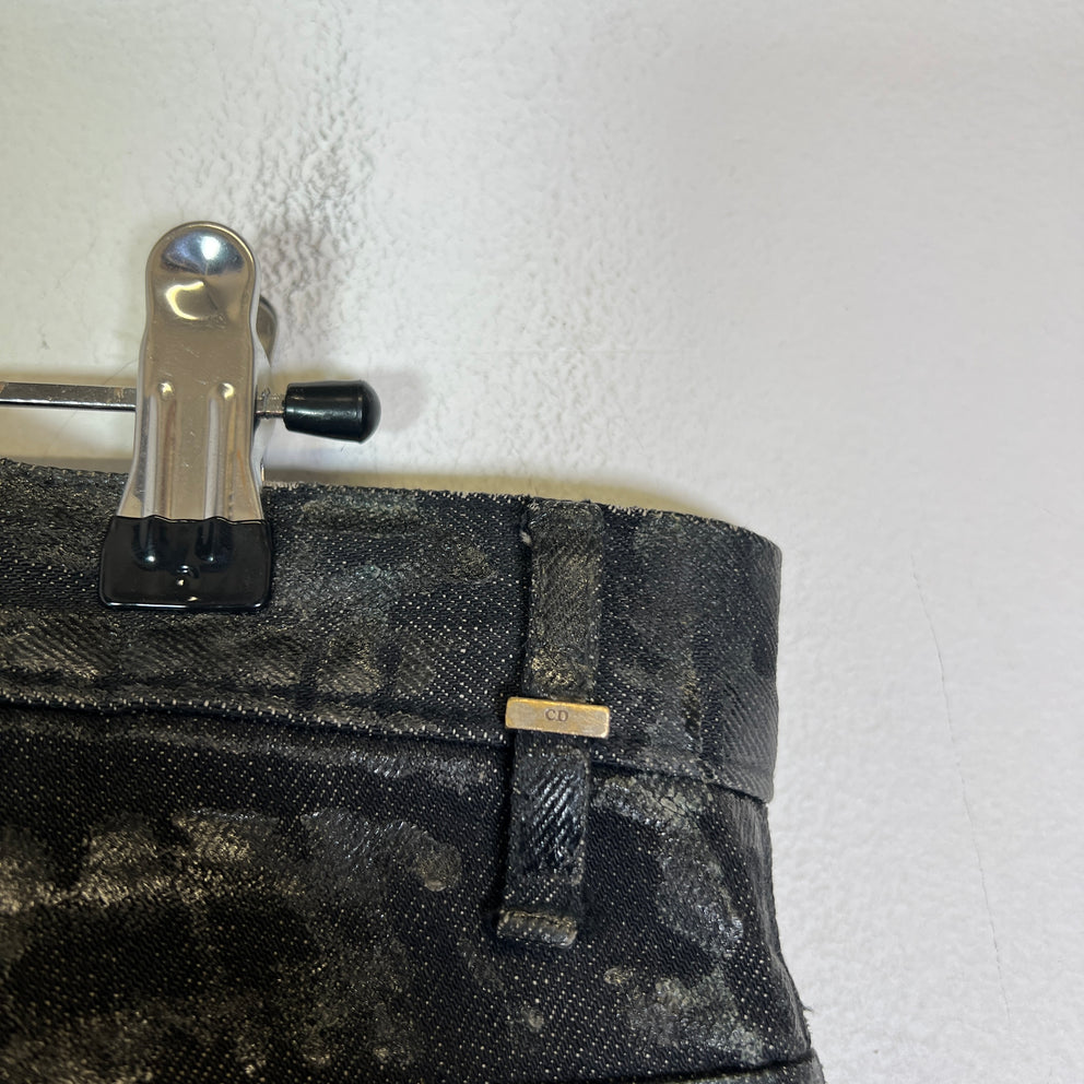 Dior Homme AW03 Black Luster Waxed Denim Jeans