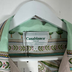 Casablanca Painted Glass Button-Up Silk Shirt Size S