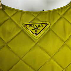 Prada Green Tessuto Impunture Hobo Bag