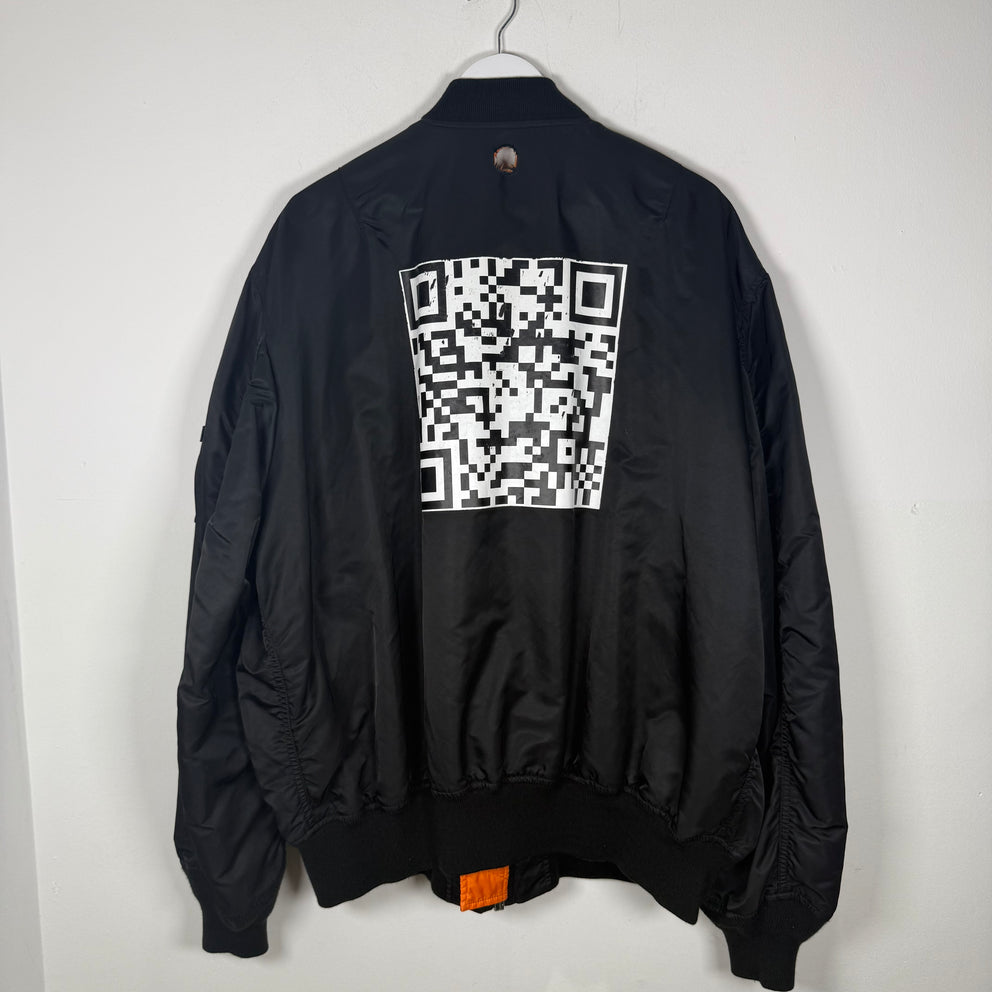 Vetements Reversible QR Bomber Jacket Size L